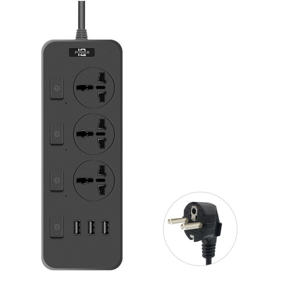 2500 Вт Электрическая вилка Розетка Универсальная плоская розетка Удлинитель шнура Плата расширения питания Предметы первой необходимости