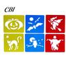 Easy Hold Paint Template 6 Pcs Painting Stencils, 5.5x5.9 Inch Washable Reusable DIY Home Decor Stencil Art Stencils for Wood Paper Fabric,
