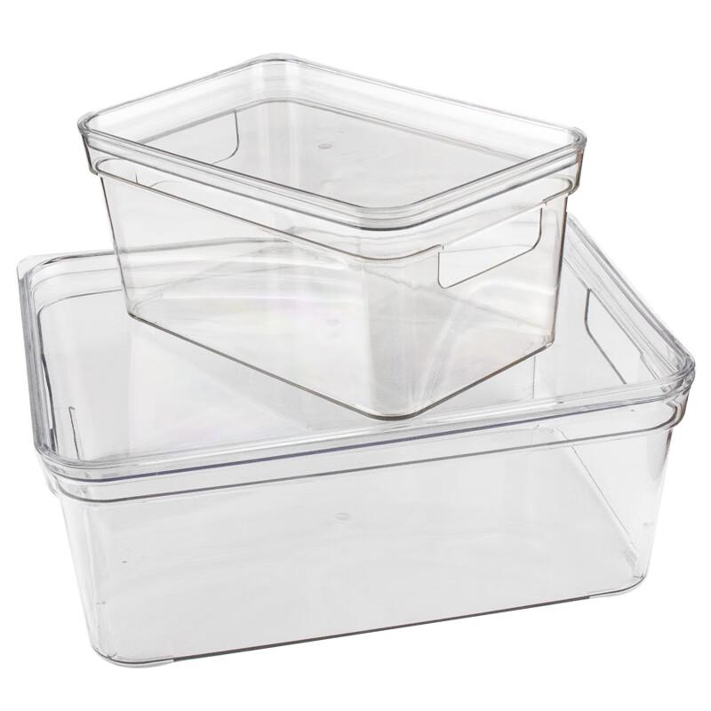 HAISIDIKE Clear Plastic Dustproof Storage Box with Lid and Handle