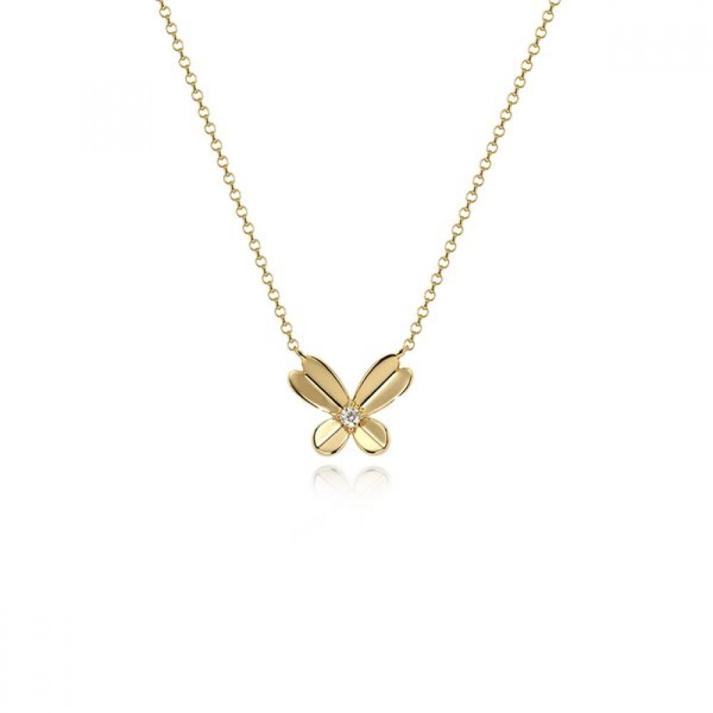 Iceball Butterfly Necklace
