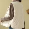 Vest for Women Cotton Autumn Winter Sleeveless Tops Fleece Lined Large Pocket Vest Oversize Thickened Down Casual V-neck Vest