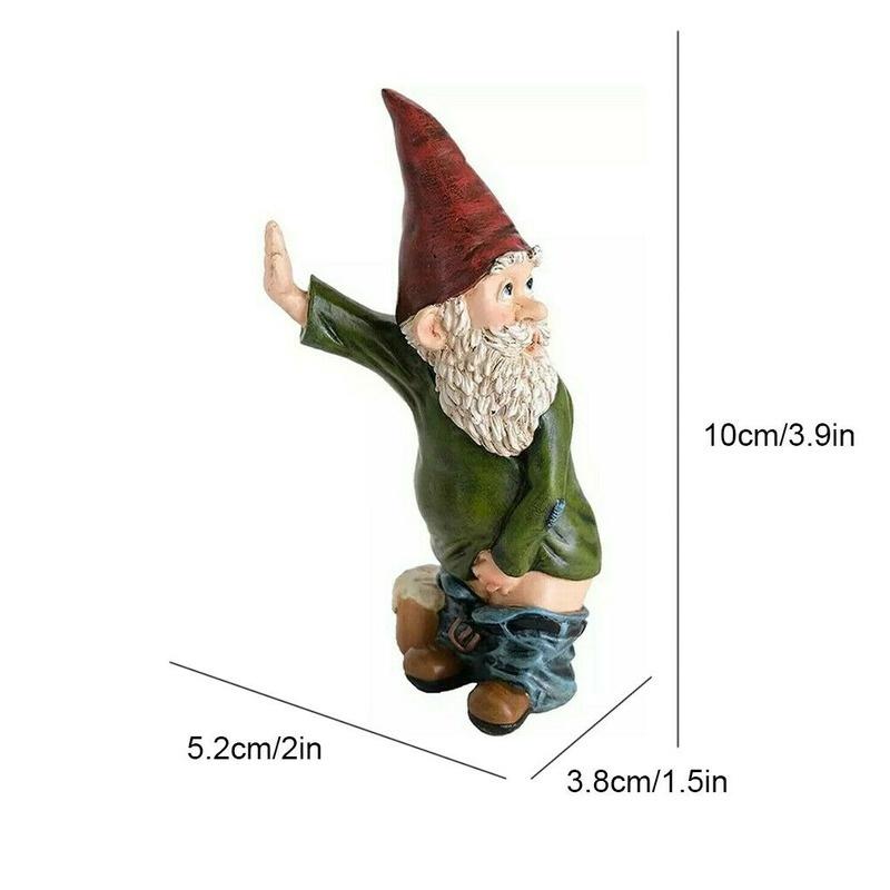 1 шт. садовый орнамент, забавная статуя гнома на лужайке, озорная декоративная шутка, карликовая кукла из смолы
