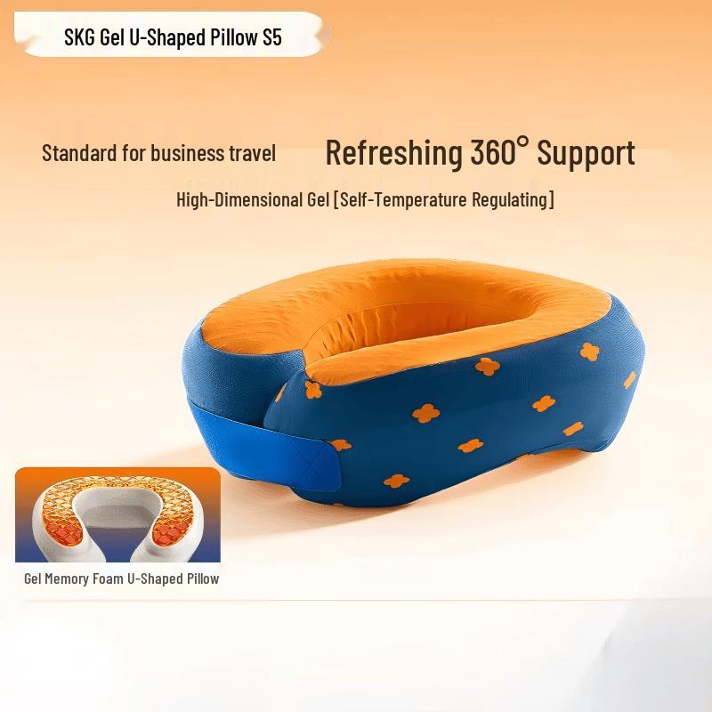 SKG S5 Portable Gel Memory Foam Neck Massage Pillow CN plug (adapter included)