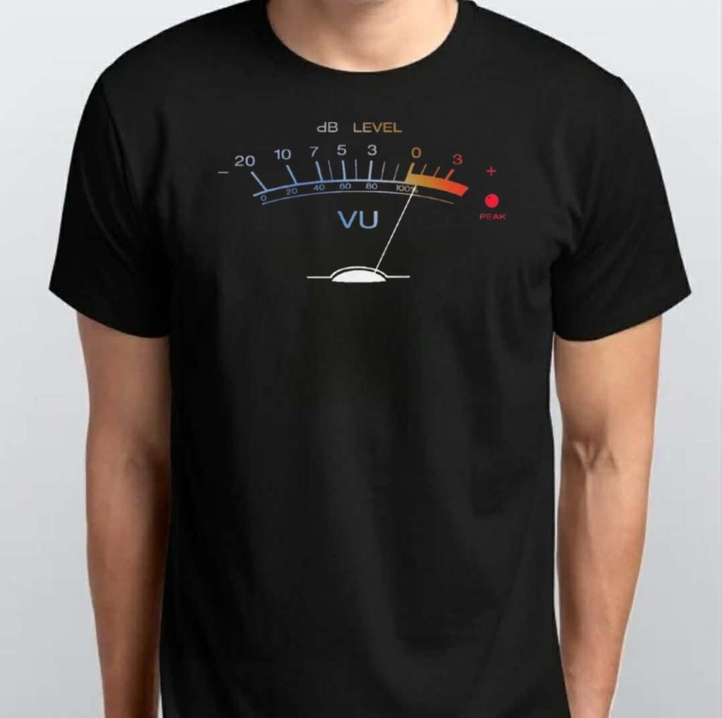 VU Meter Standard Volume Unit Indicator T-SHIRT S M L XL XXL 3 4 XL Black White