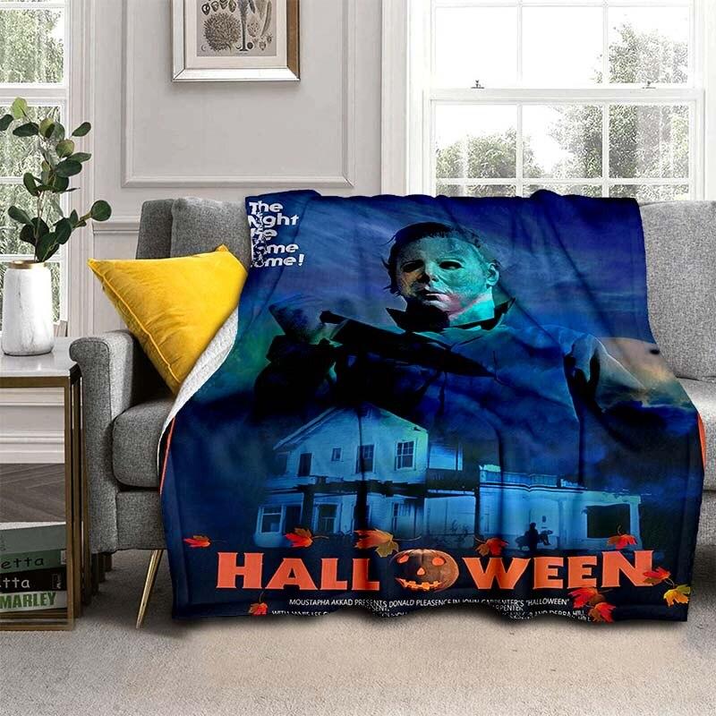 Террористическое одеяло с героями фильмов ужасов, мягкое плюшевое одеяло, легкие фланелевые одеяла для дивана-кровати, всесезонное теплое одеяло
