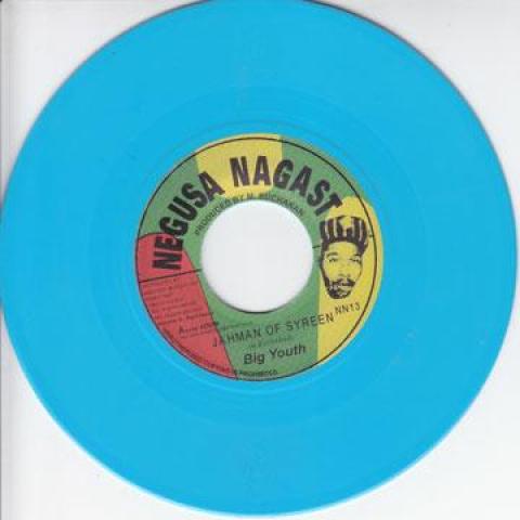 7-дюймовая пластинка BIG YOUTH - Jah Man Of Syreen (Цветной винил) / NN13 Негуса Нагаст 1976 Великобритания Регги, Ска и Даб