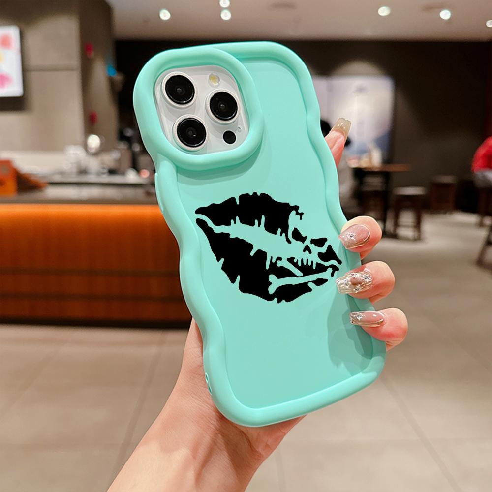 LZ18 Lips Kiss Wave силиконовые чехлы для телефонов Samsung A15 S23 FE S24 Ultra A34 A54 A14 A55 Motorola G32 OnePlus мягкий чехол