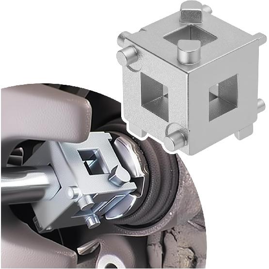 3/8 Inch Square Drive Car Cube Brake Caliper Compression Tool,Steel Rear Brake Caliper Tool for Piston Adjusting,Professional Disc Rear Calipers