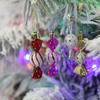 6 шт./кор. рождественские подвесные конфеты-орнаменты со шнурком, небьющиеся многоразовые гальванические праздничные украшения, рождественская елка, маленький сладкий кулон