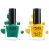 FACESCANADA Faces Splash глянцевый лак для ногтей, Sunny Side Up 51, 8 мл и Faces Canada Splash лак для ногтей, тропический зеленый 59, 8 мл
