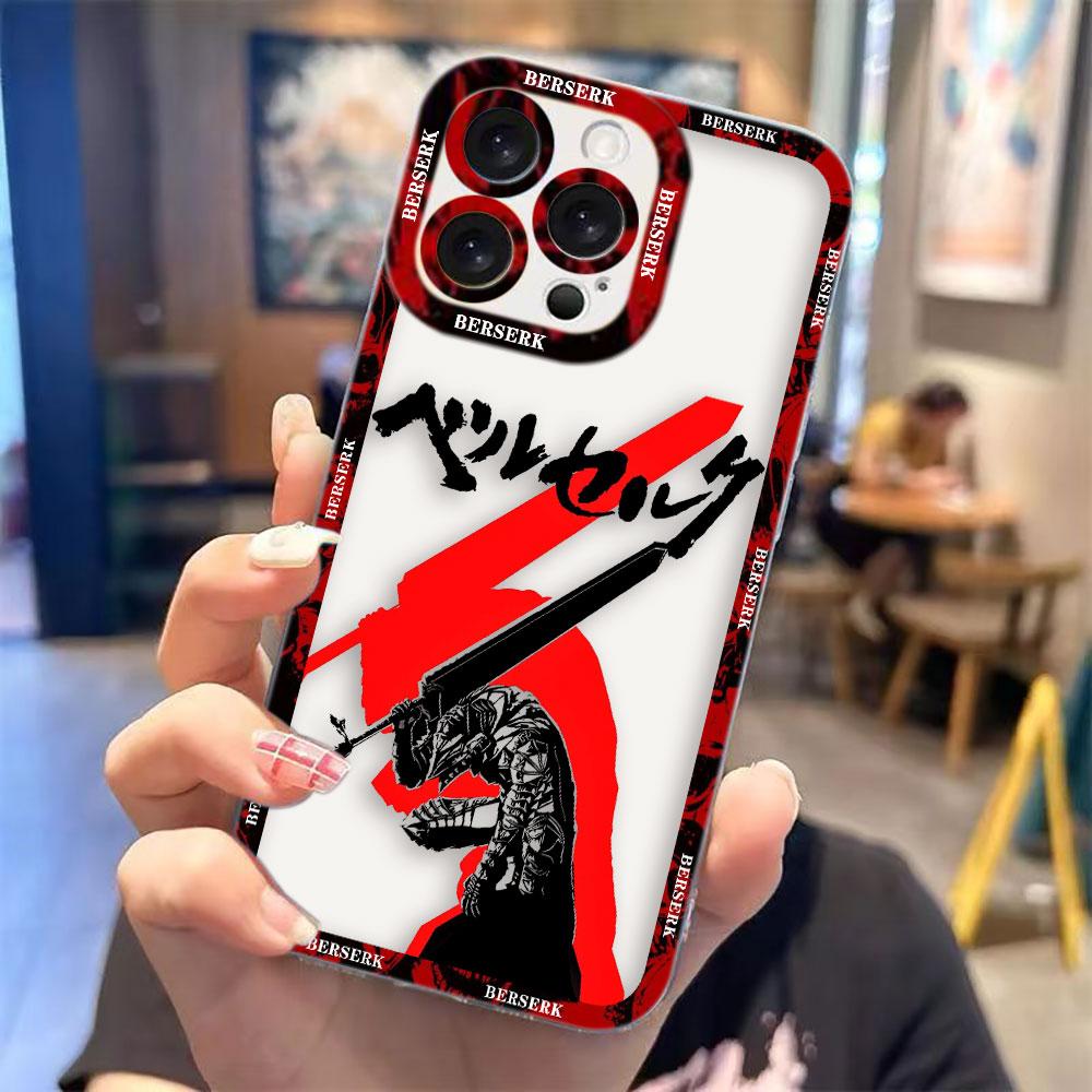 Аниме B-Берсерк G-Гатс Чехол Прозрачный Чехол для Телефона Для iPhone Apple 17 AIR 16E 16 15 14 12 13 11 Pro Max Plus XR TPU DIY Чехол-Оболочка