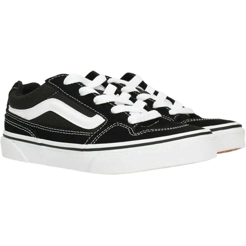 Vans Caldrone Versatile Comfortable Low-Top Kids Skate Shoes Kids Sneakers Black White VN0005W6BA21