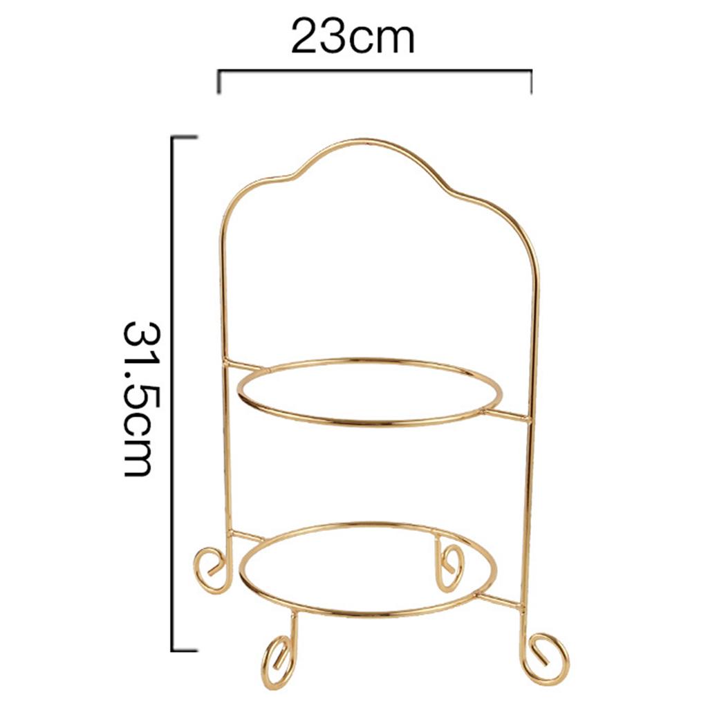 Двухъярусная подставка для кексов, металлическая подставка для торта для чаепития, дня рождения, свадьбы, десертов, выпечки, печенья