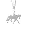 [Q9376] - Artisan Silver Necklace 'Equestrian' Silver (rhodium-plated) - 23x20 Mm