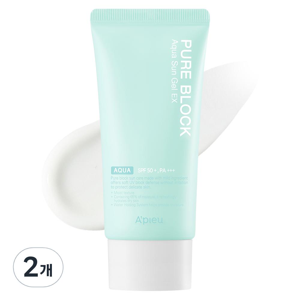 APIEU Pure Block Aqua Sun Gel EX SPF50+ PA+++, 50 мл, 2 шт.