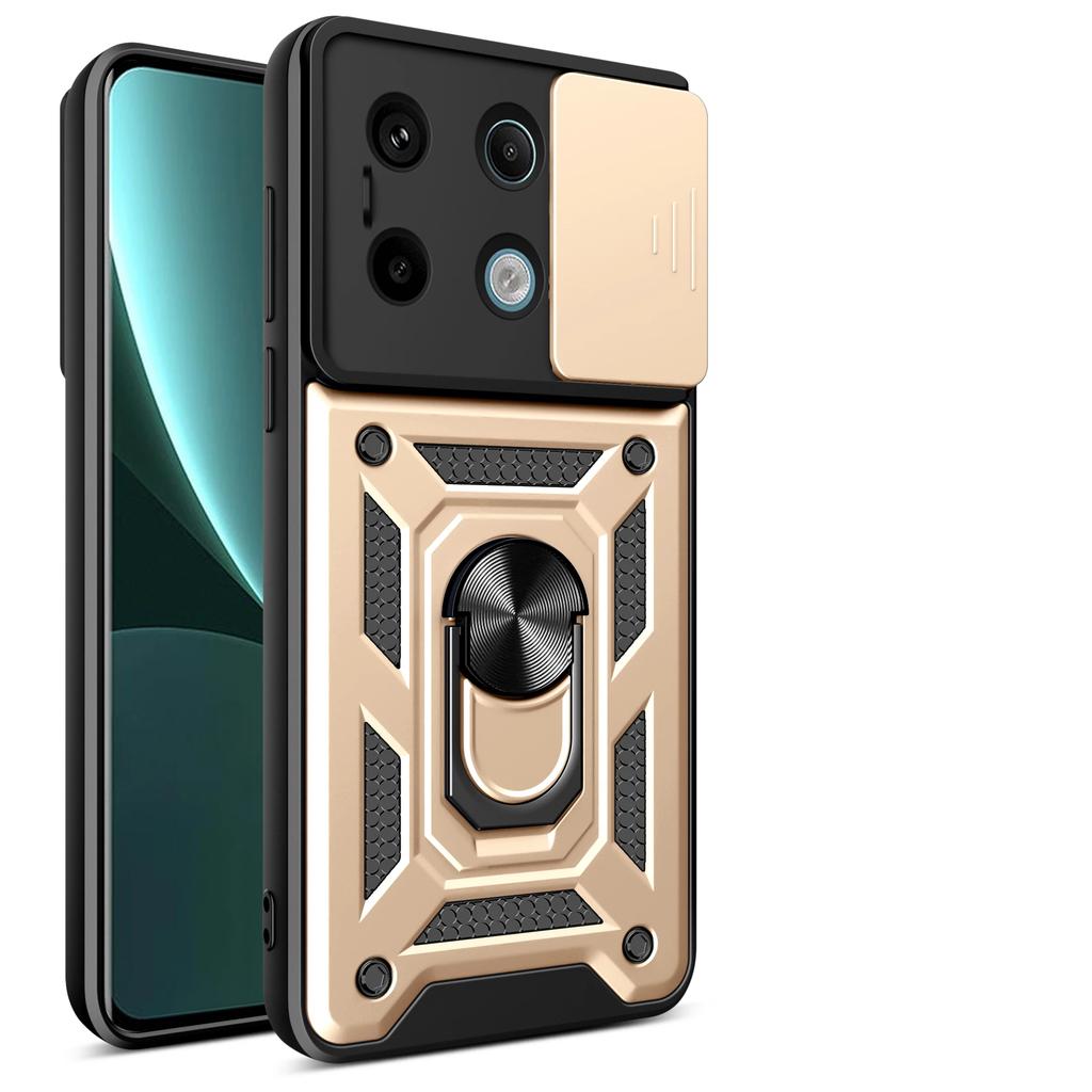 For Xiaomi Redmi Note 13 12 Pro Plus 5G 4G Case Car Magnetic Ring Holder Slide Camera Armor Shockproof Xiaomi POCO M6 X6 Pro