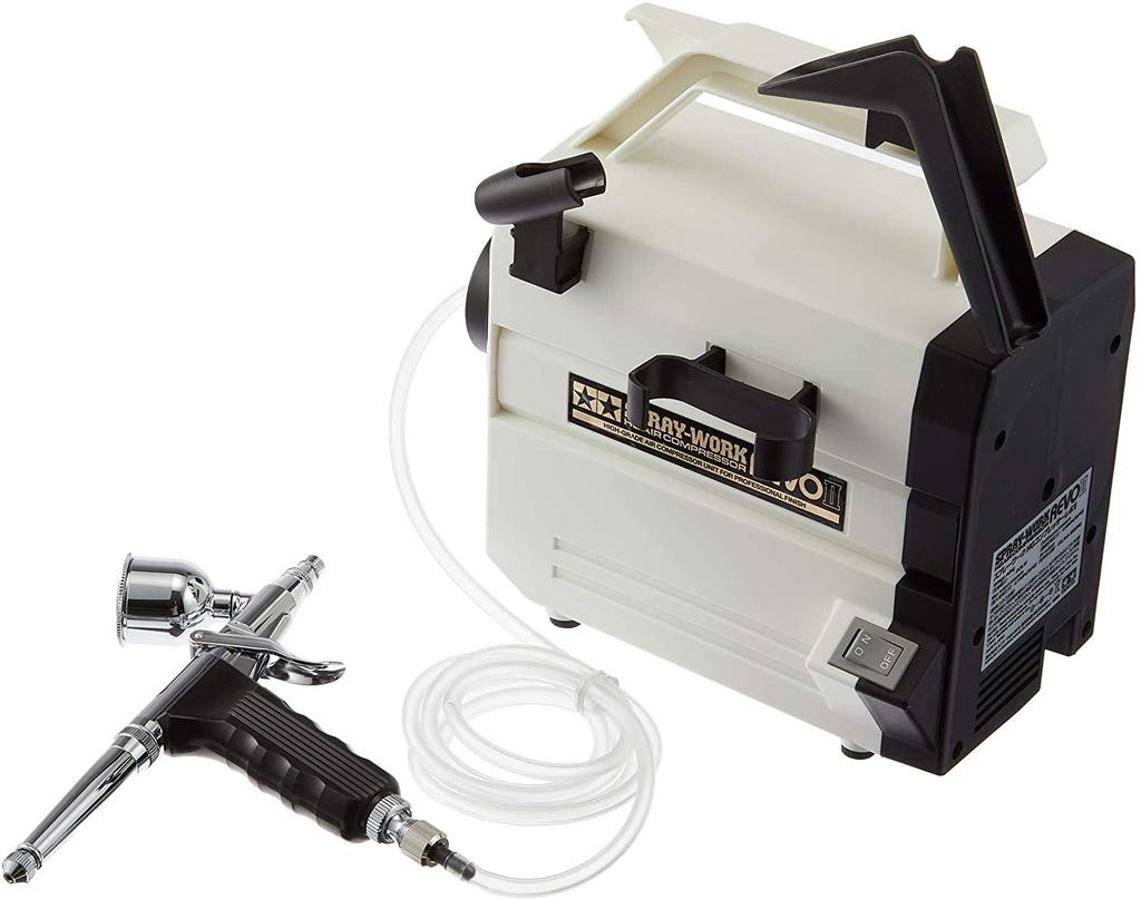 Tamiya Система распыления воздуха, компрессор Revo II с триггером HG, аэрограф 74544 № 44