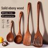 Wenge Wood Long Handle Spatula and Ladle for Non-Stick Pans and Rice Cookers