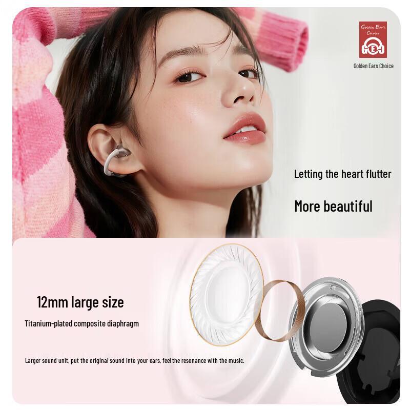 EDIFIER X Clip AI Translate Open-Back Sports Ear-Clip Headphones