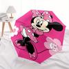 Minnie Mouse,Pink Flowers Automatic folding umbrella, 8 ribs portable foldable design, best choice for business and going out, birthday, Hal