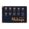 Welcome To Malaga 1 Blue Metal Plaque Poster Create Club Wall Decor Print Wall Mural Tin Sign Poster
