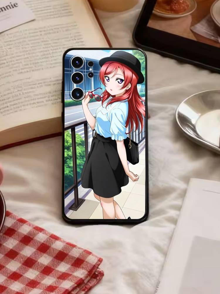 Nishikino Maki-Love Live Phone Case For Samsung S26,S25,S24,S23,S22,S30,S21,Ultra,Plus,FE 5G Black Soft Cover