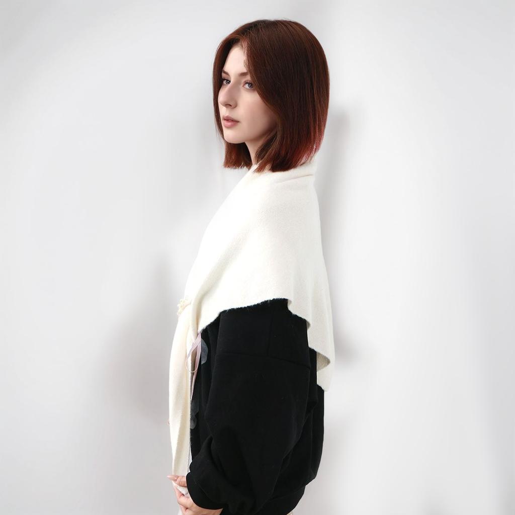 New Women Fashion Elegant Solid Color Triangle Scarf Multifunctional Retro Outdoor Leisure Shawl Cape