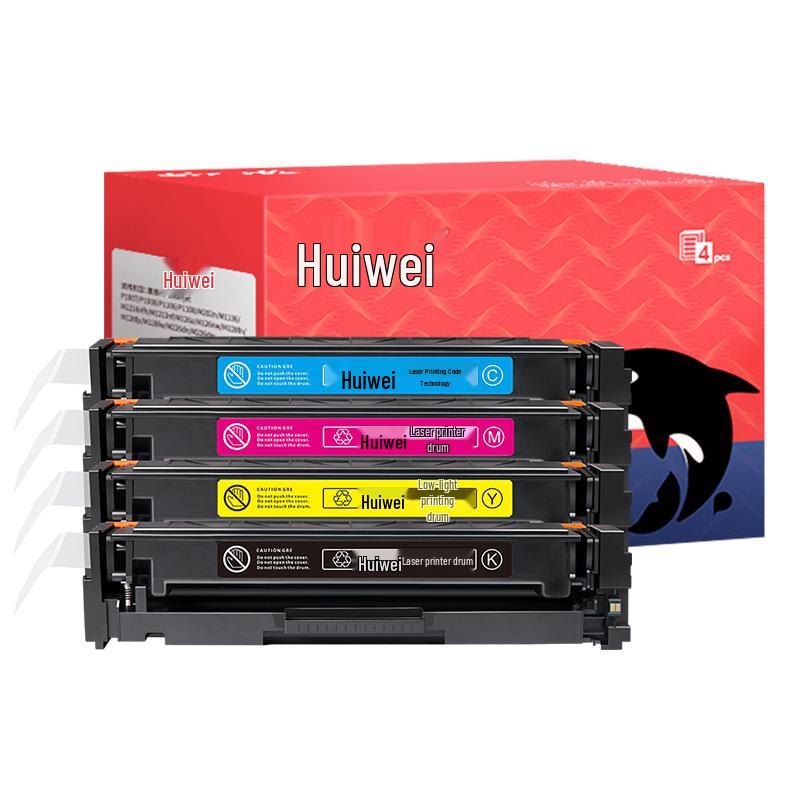 Huiwei Compatible HP 202A CF500A 4-Color Toner Cartridge Set