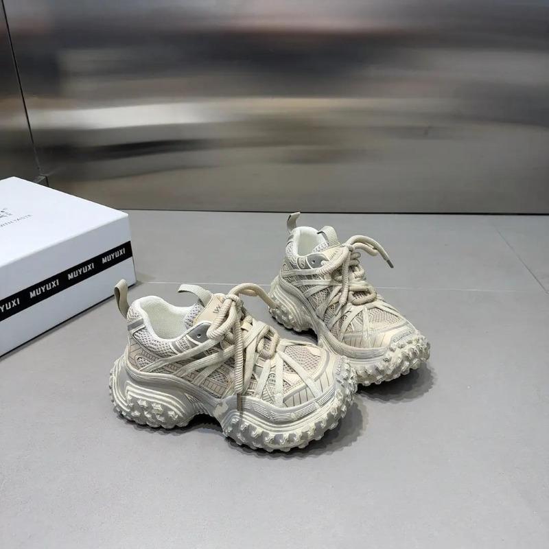 Женская вулканизированная обувь, дышащая обувь для папы, женские осенние новые ретро-кроссовки с толстой подошвой, увеличивающие рост, для женщин