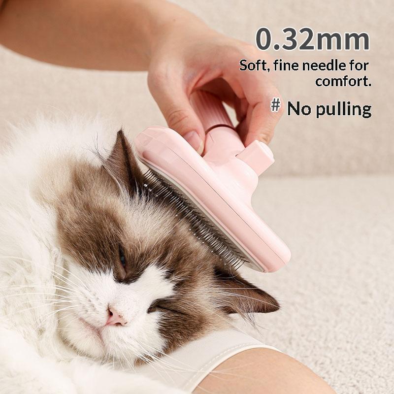 Pet Supplies Plastic Dog Comb for Hair Cleaning and Removal Teddy Bear Needle Comb with Floating Knot Brush Box Packing