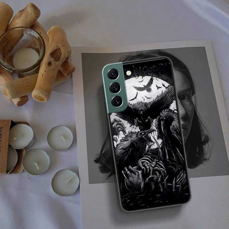 Чехол для телефона с рисунком ворона и вороны, череп для Samsung Galaxy Note 20 Ultra 10 Lite 9 8 M11 M12 M21 M30S M31 M32 M51 M52 J8 J6 J4 Plus