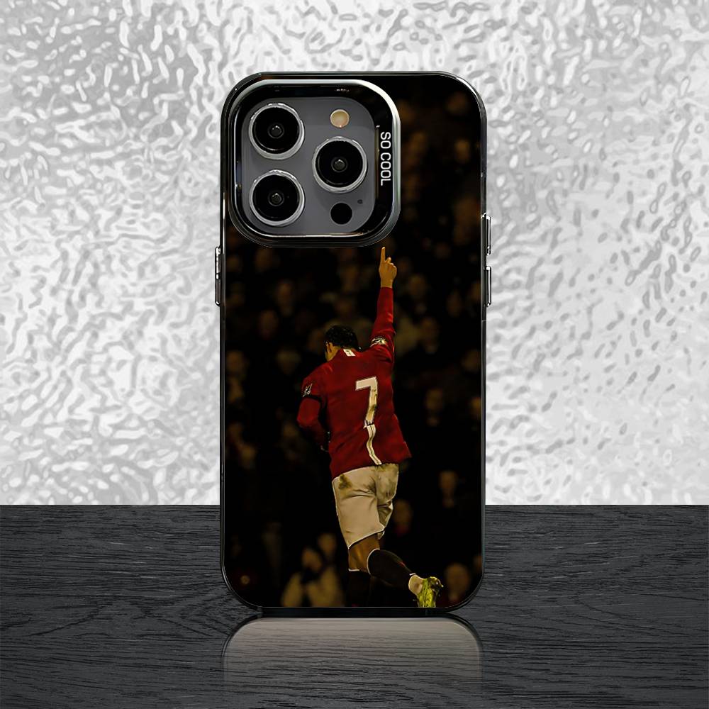 7 ФУТБОЛОВ Чехол для телефона для iPhone 16,15,14,13,12,11,Pro,Max,Plus,Mini,SE Cr7 R-ROnAlDoS Черный Конфетный Матовый Ударопрочный Чехол