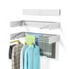 Laundry Drying Rack Collapsible Wall Mounted Clothes Drying Rack Length 80cm/100cm 5 Aluminum Rods Laundry Racks