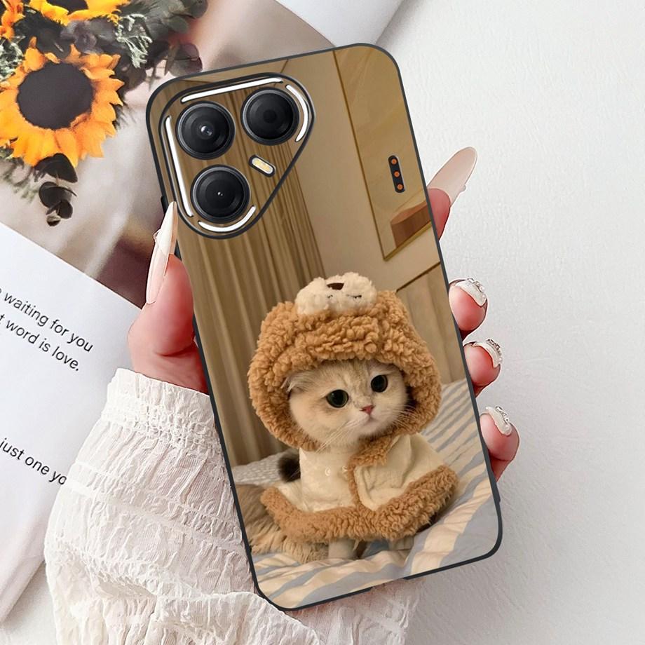 Черный Силиконовый Чехол Для Tecno Pova 7 4G 5G / Pova 7 Pro Pova7 Ultra Neo Funda Дизайн Кошка Цветок Дракон Бампер Мягкая Capa