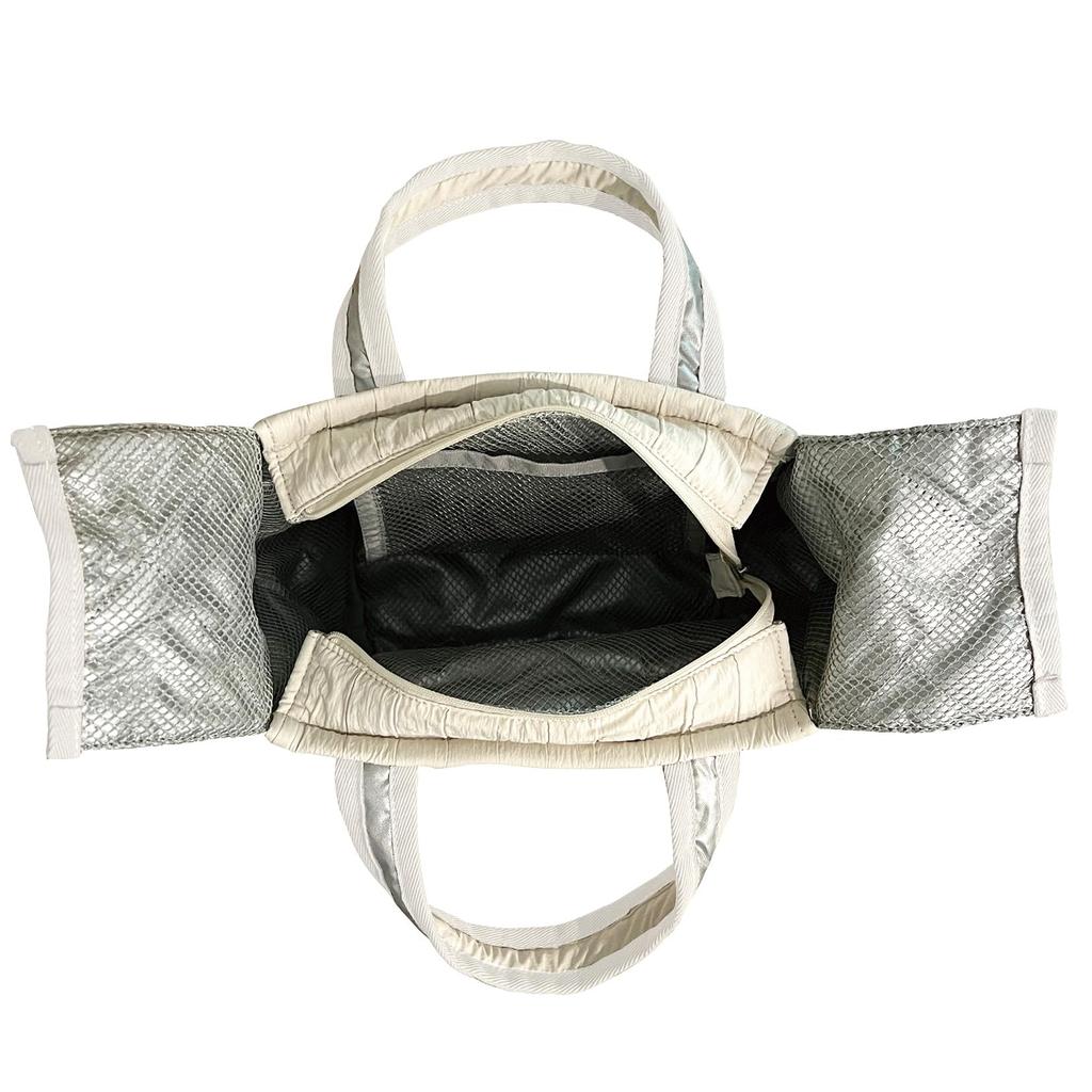 6423 Beautiful Simple Cold Storage Small Tote Bag PT Thermo Keeper [Rootote] Women's Quilting-A (04 Beige)