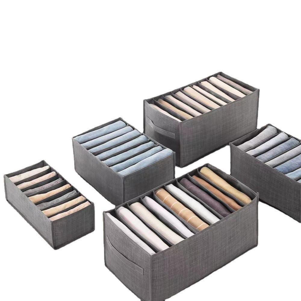 Коробка для хранения в шкафу: Разделитель для носков, нижнего белья и брюк, нетканый, портативный