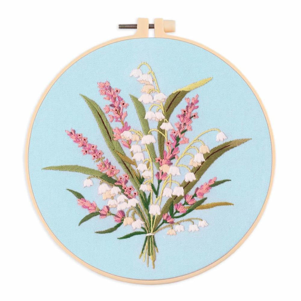Colorful Flower Embroidery Kit DIY Embroidery Set Home Decor Cross Stitch Set Adults