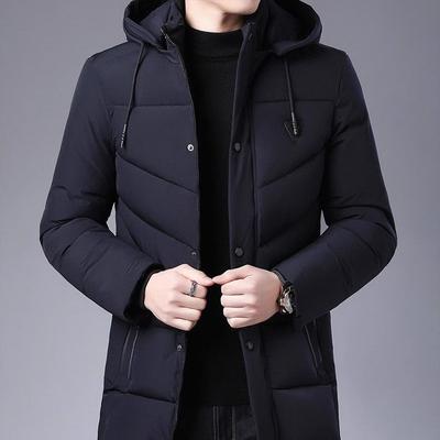 Плюс бархатная толстая куртка Куртка для людей среднего и пожилого возраста Корейская версия утолщенной куртки средней длины для осени и зимы