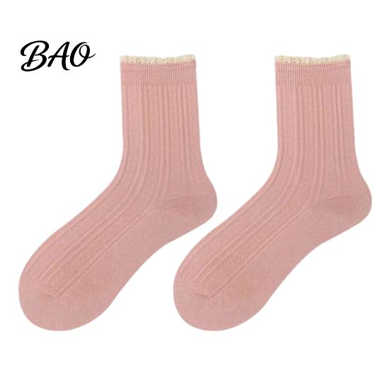 Lazy Pleat Style Socks Ruffle Crew for Women, Cotton Frilly Lace Socks, Soft Breathable Casual Skirts Ankles Daily Wear And Fashionable Layering