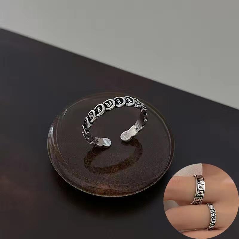 Маджонг Цянь Дуодуо кольцо женское нишевый дизайн модное высококлассное кольцо регулируемое