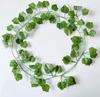 12 шт. 2,1 м искусственные растения лианы зеленые листья плющ лианы для дома свадебное украшение оптом DIY подвесной венок искусственные цветы