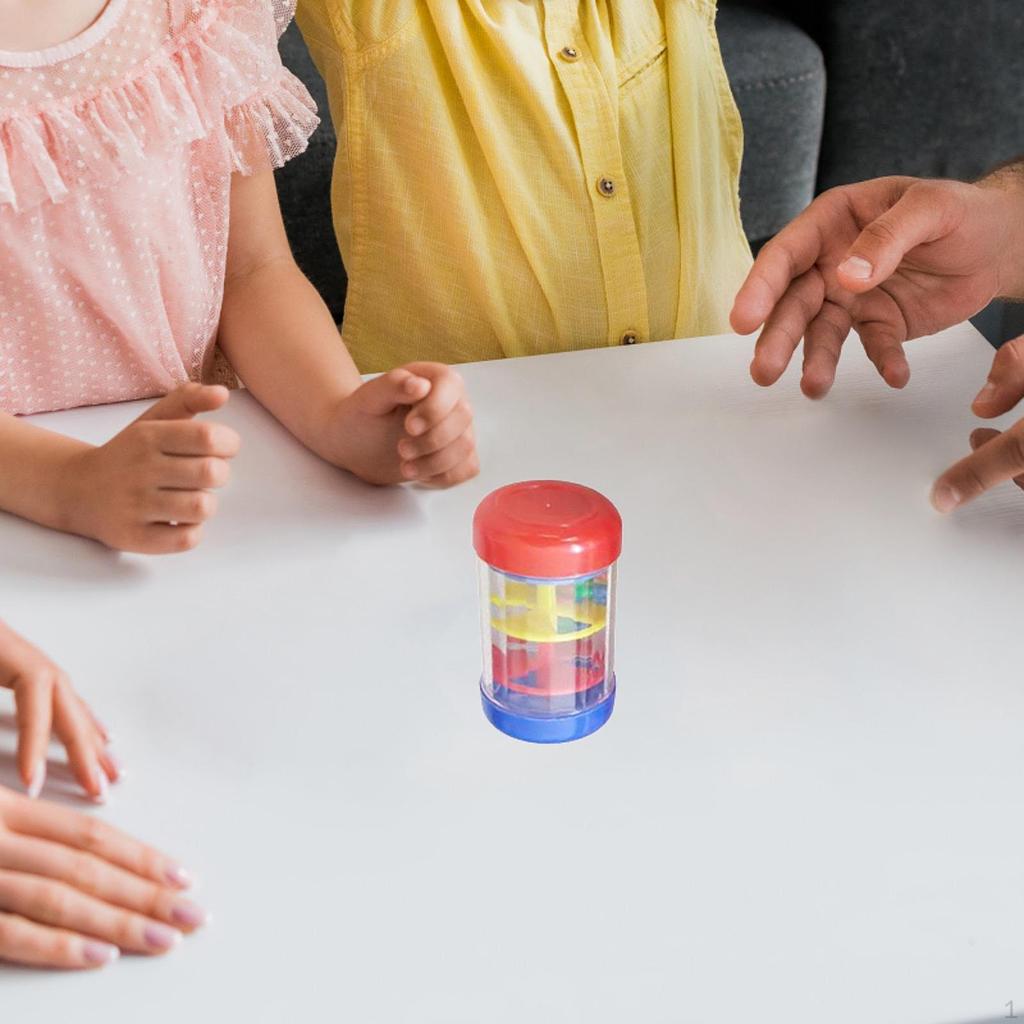 Rainmaker Beaded Rain Shaker Toy Activity Center Learning Fine Motor Skill Wooden Stick Baby