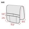 1PC Water Repellent Sofa Armrest Cover Double Pocket Sofa Side Cover Solid Color Plaid Chair Armrest Storage Bag for Living Room