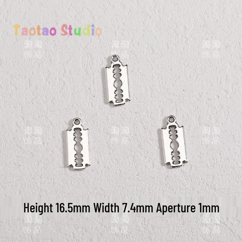 DIY Jewelry Accessories: Antique Silver Light Bulb, Syringe, Medicine Box Pendants, Earring Chains, Necklace & Keychain Y2K