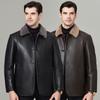 Winter Genuine Leather Jacket Men's Sheepskin Jacket Lapel Plus Velvet Jacket Business Casual Men's Jacket