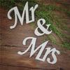 One Set White Color Standing Mr & Mrs Letters  for Wedding Party Decoration & Gift