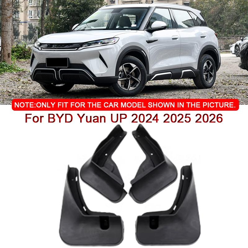 For BYD Yuan UP 2024 2025 2026 Car Styling ABS Car Mud Flaps Splash Guard Mudguards MudFlaps Front Rear Fender Auto Accessories