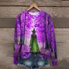 3D Cat Print Long Sleeve Womens O-Neck Tops New Autumn Elegant Hoodies Sweatshirt Fashion Casual Bloose Women Clothing