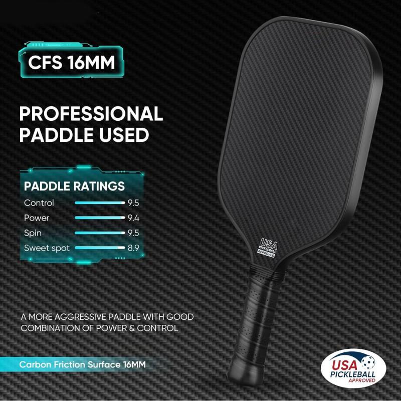 Pickleball Paddle 3K Carbon Fiber Honeycomb Core Outdoor Sports Racket