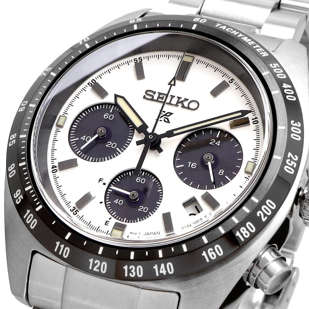 Seiko Prospex PROSPEX Speedtimer SPEEDTIMER Solar Chronograph SOLAR CHRONOGRAPH SSC813 Curved Sapphire Glass Men's Watch White Overseas Model